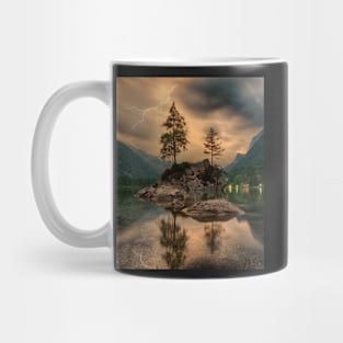 Beautiful landscape with thunder Mug